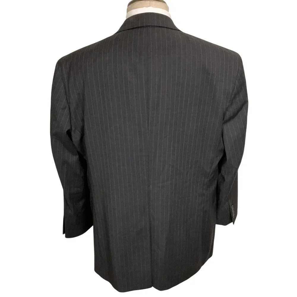 Brooks Brothers Blazer Mens 45R Gray Pinstripe 1818 Madison Estrato Italy VTG